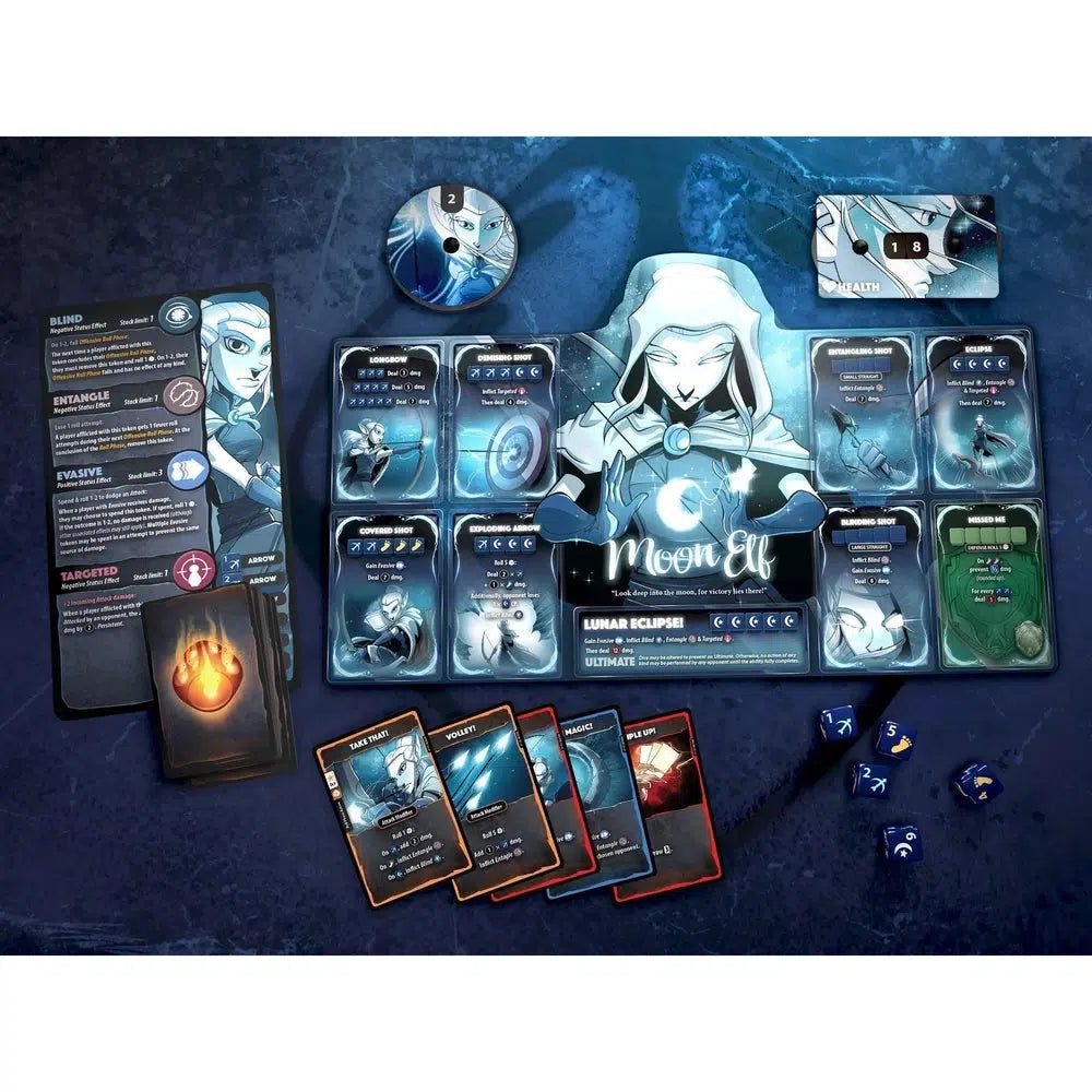 Dice Throne: Barbarian v. Moon Elf