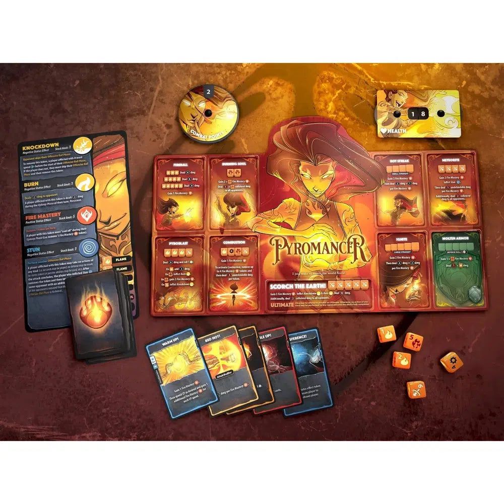 Dice Throne: Pyromancer v. Shadow Thief