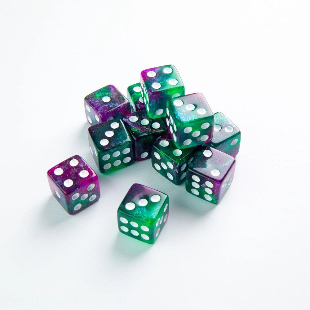 Galaxy Series Aurora D6 Dice Set 16 mm (12)