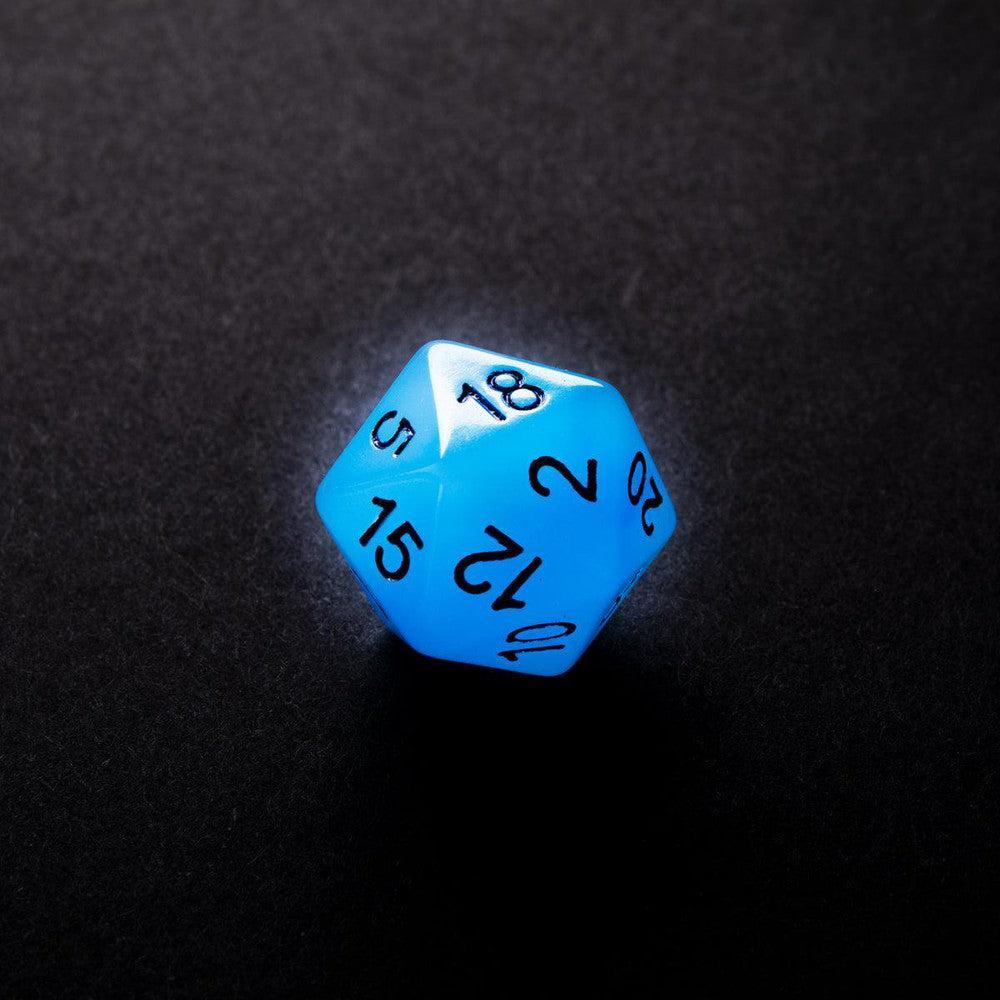 Glow series RPG dice set Icy Crumbs