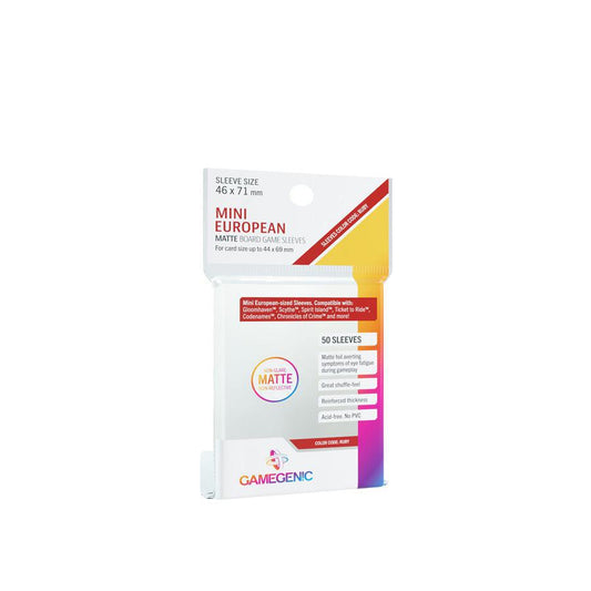 Matte Mini European Sleeves 46x71 mm