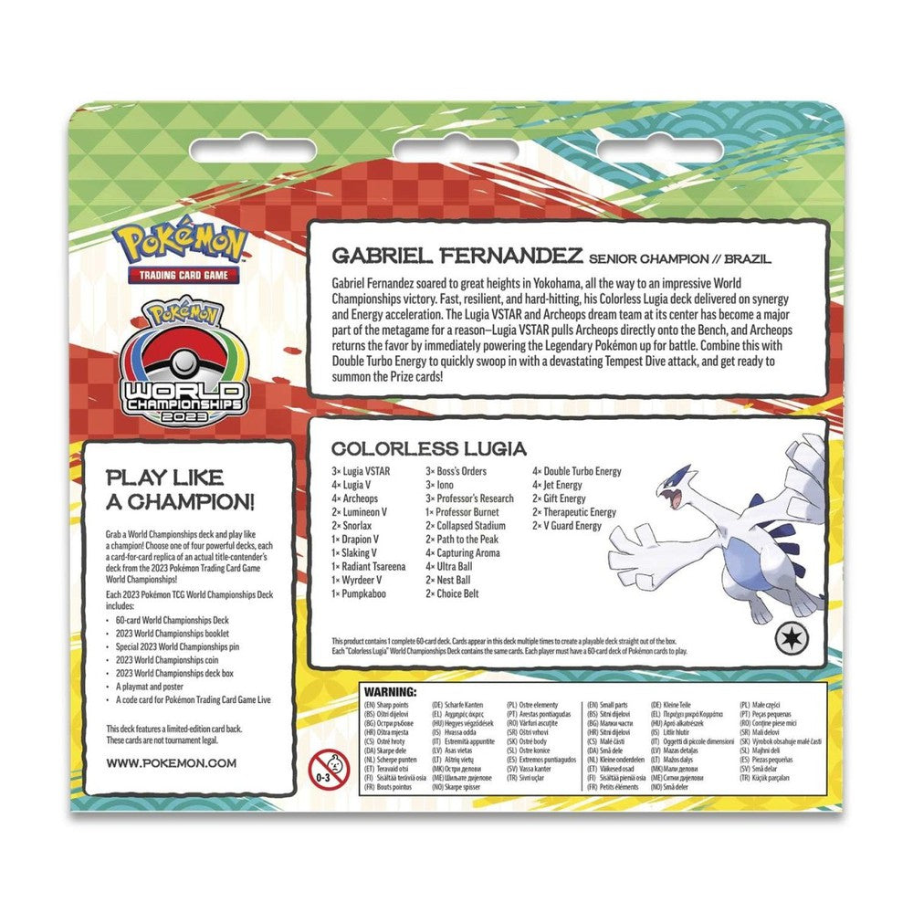 Pokemon 2023 World Championships Deck (Gabriel Fernandez, Colorless Lugia)
