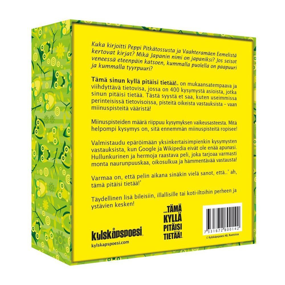 Tämä kyllä pitäisi tietää