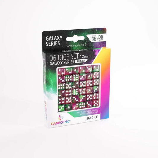 Galaxy Series Aurora D6 Dice Set 12 mm (36)