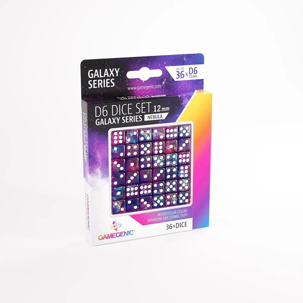 Galaxy Series Nebula D6 Dice Set 12 mm (36)