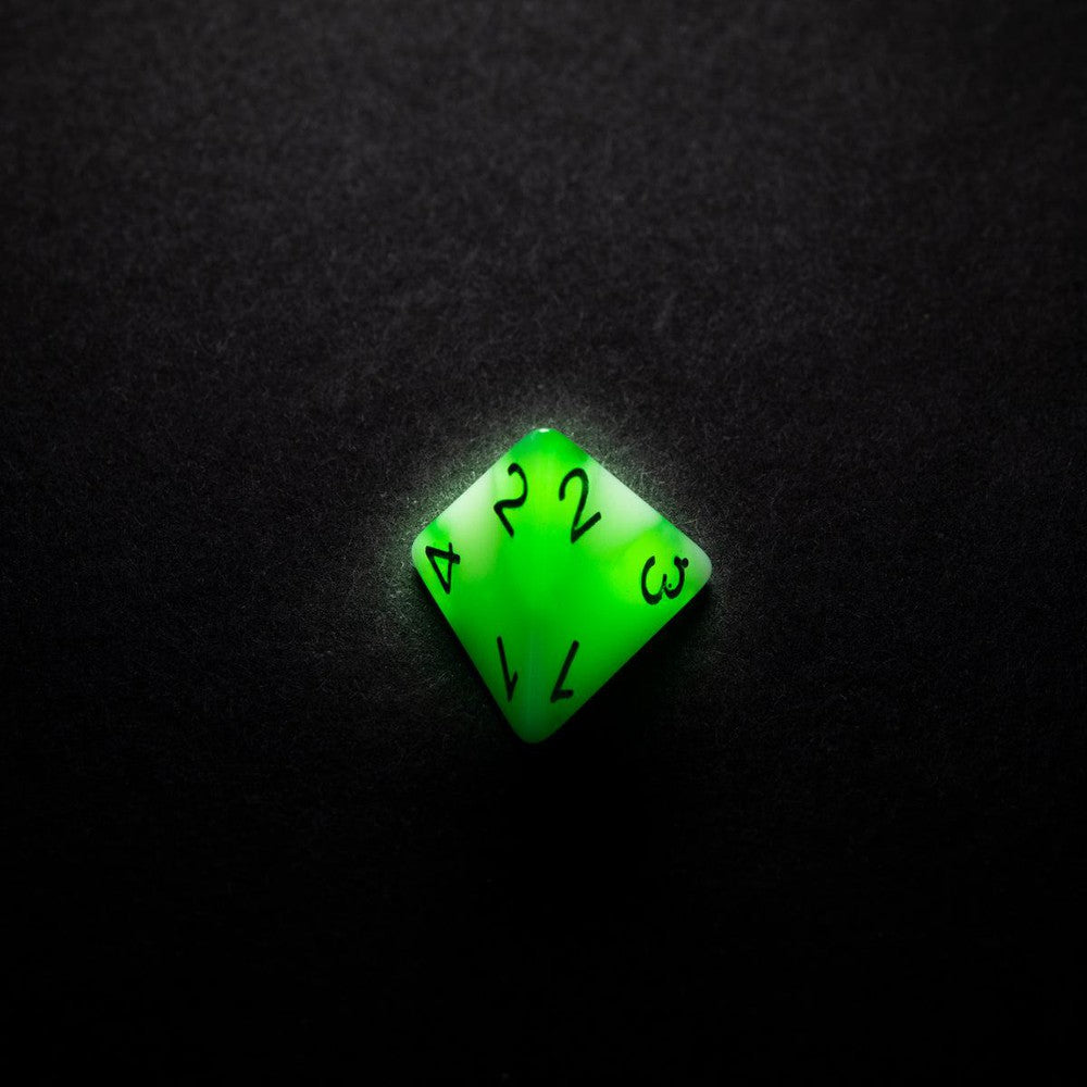 Glow series RPG dice set Toxic Stones