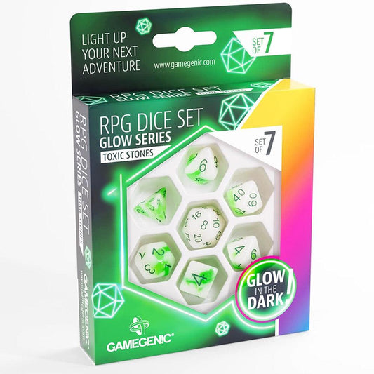 Glow series RPG dice set Toxic Stones