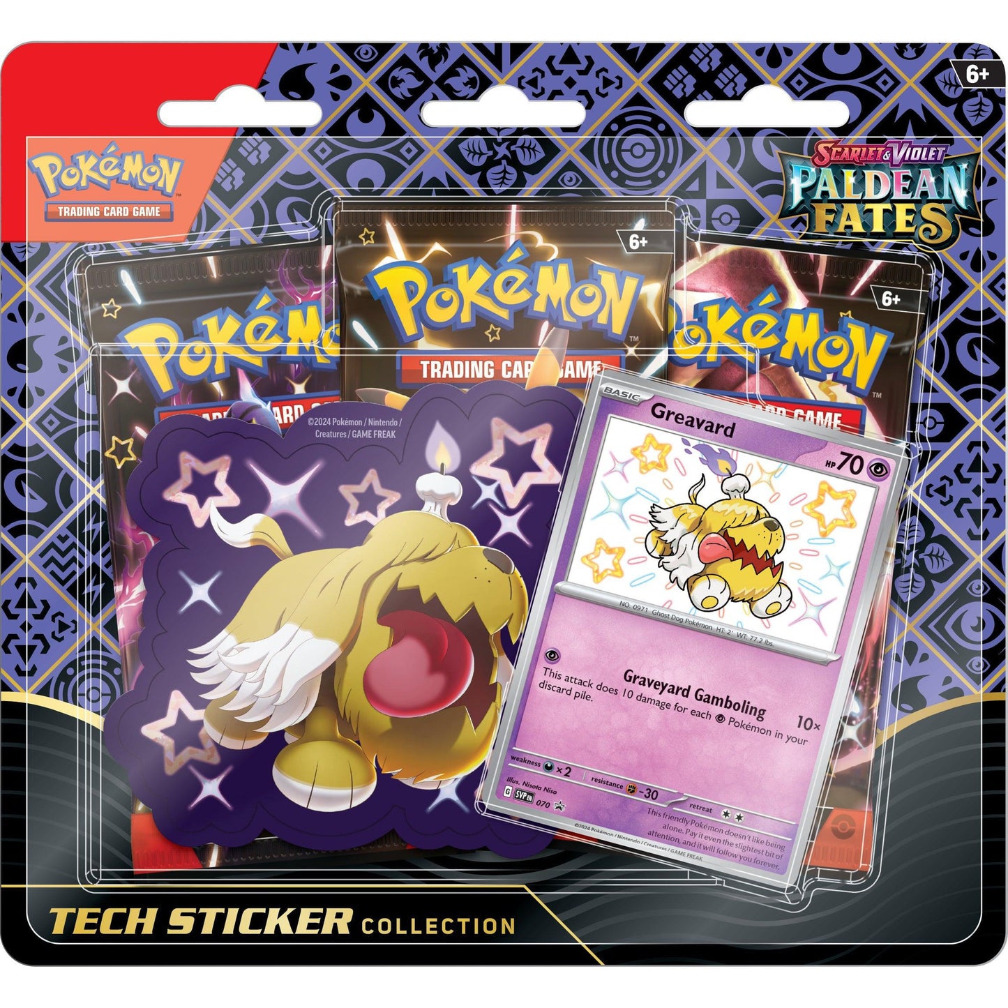 Pokemon Paldean Fates Greavard Tech Sticker Collection